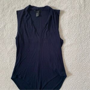 Forever 21 Ribbed V-Neck Bodysuit